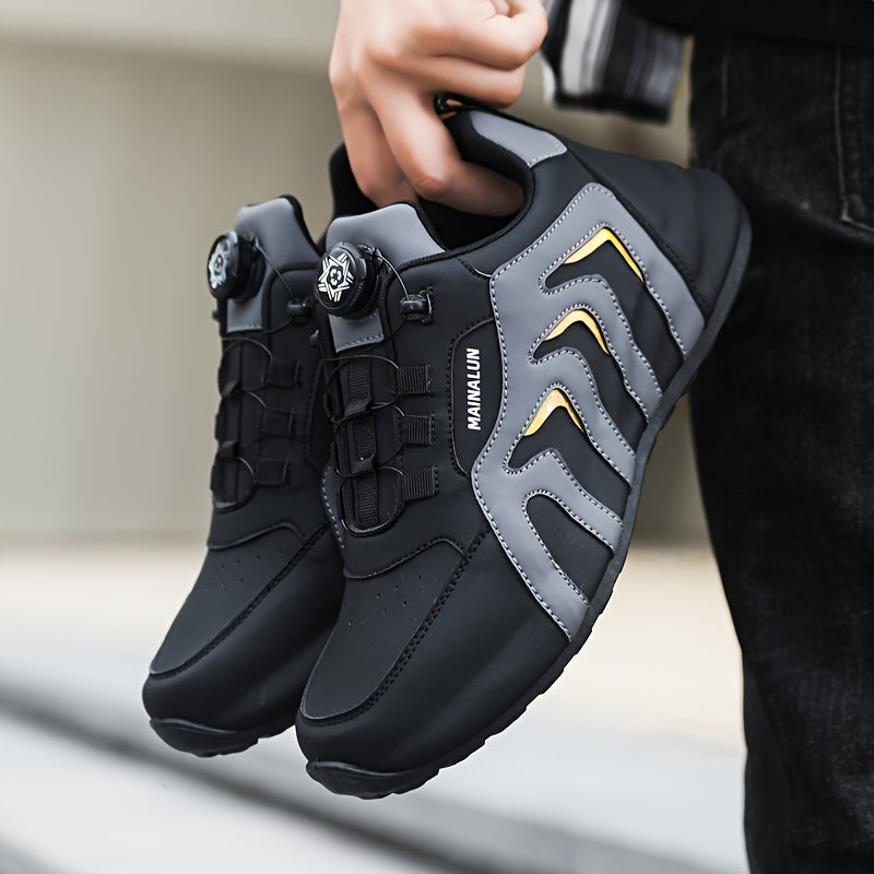 Men's Slip-On Sneakers Black Breathable Lightweight Casual All-Season Large Sizes