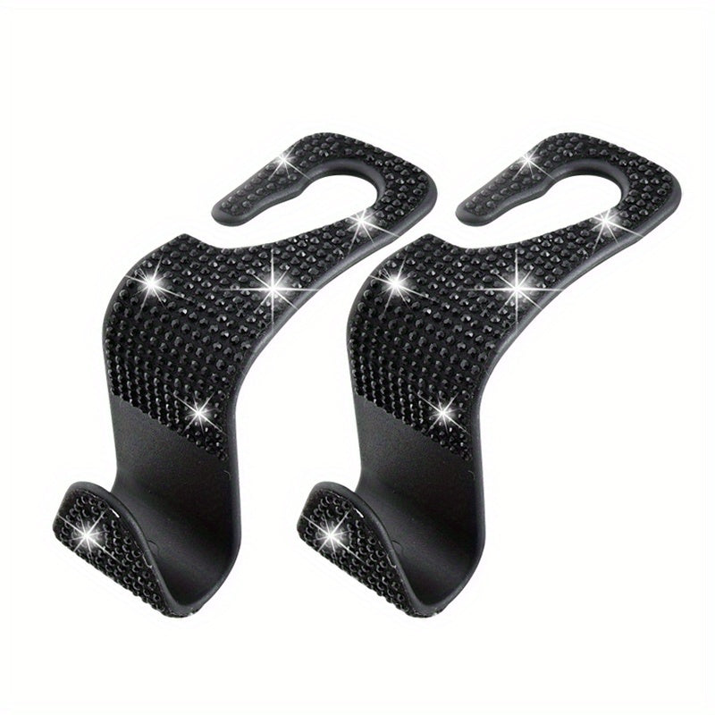 Ayollar uchun avtomobil o'rindig'i orqa tutqichli rhinestone bezatilgan saqlash tashkilotchisi, bardoshli ABS