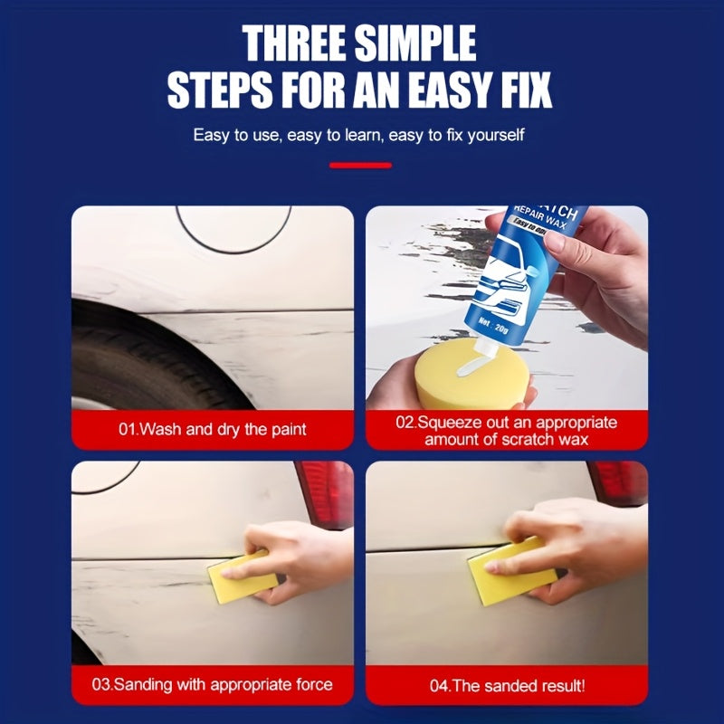 Kit de reparación de arañazos en coche Pasta plástica Restauración de superficies Eliminación de arañazos finos
