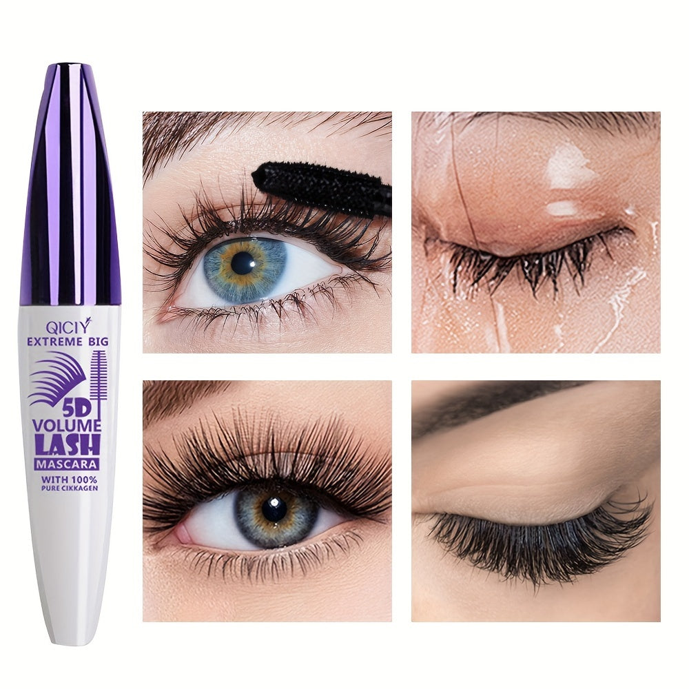 Máscara a prueba de agua para mujer de longitud 5D, rizado y sin manchas