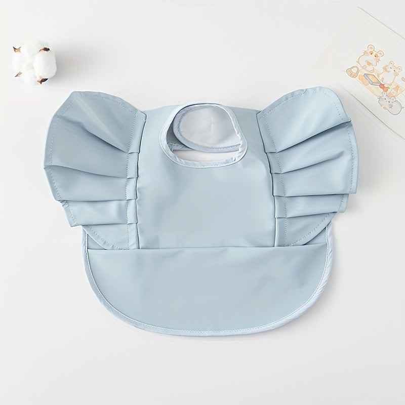 Babero impermeable para alimentar con diseño de alas de ángel, material PU, para regalos de vacaciones