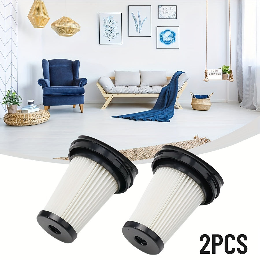 Set of 2 HEPA Filters for X-PERT160 Vacuum Cleaner White Black Rim Long-lasting