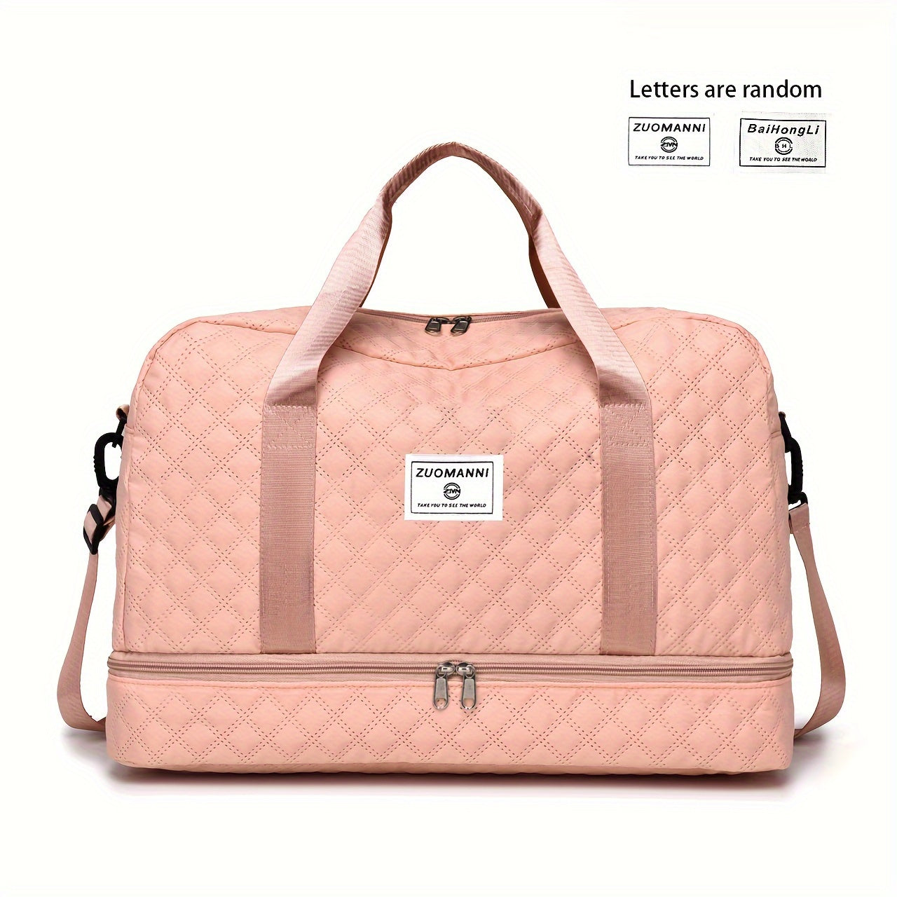 Minimalist bir rangli sayohat sumkasi, katta sig'imga ega va yengil dizayni bilan harakatda foydalanish uchun.