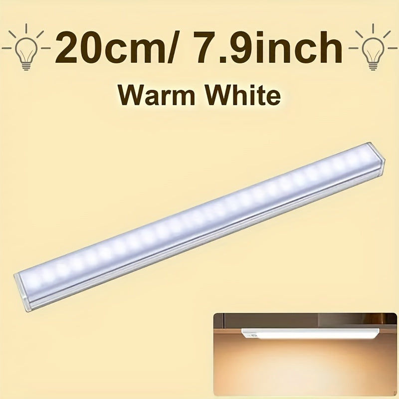 LED Cabinet Light with Motion Sensor USB Rechargeable Wireless Night Light Strips for Indoor Use