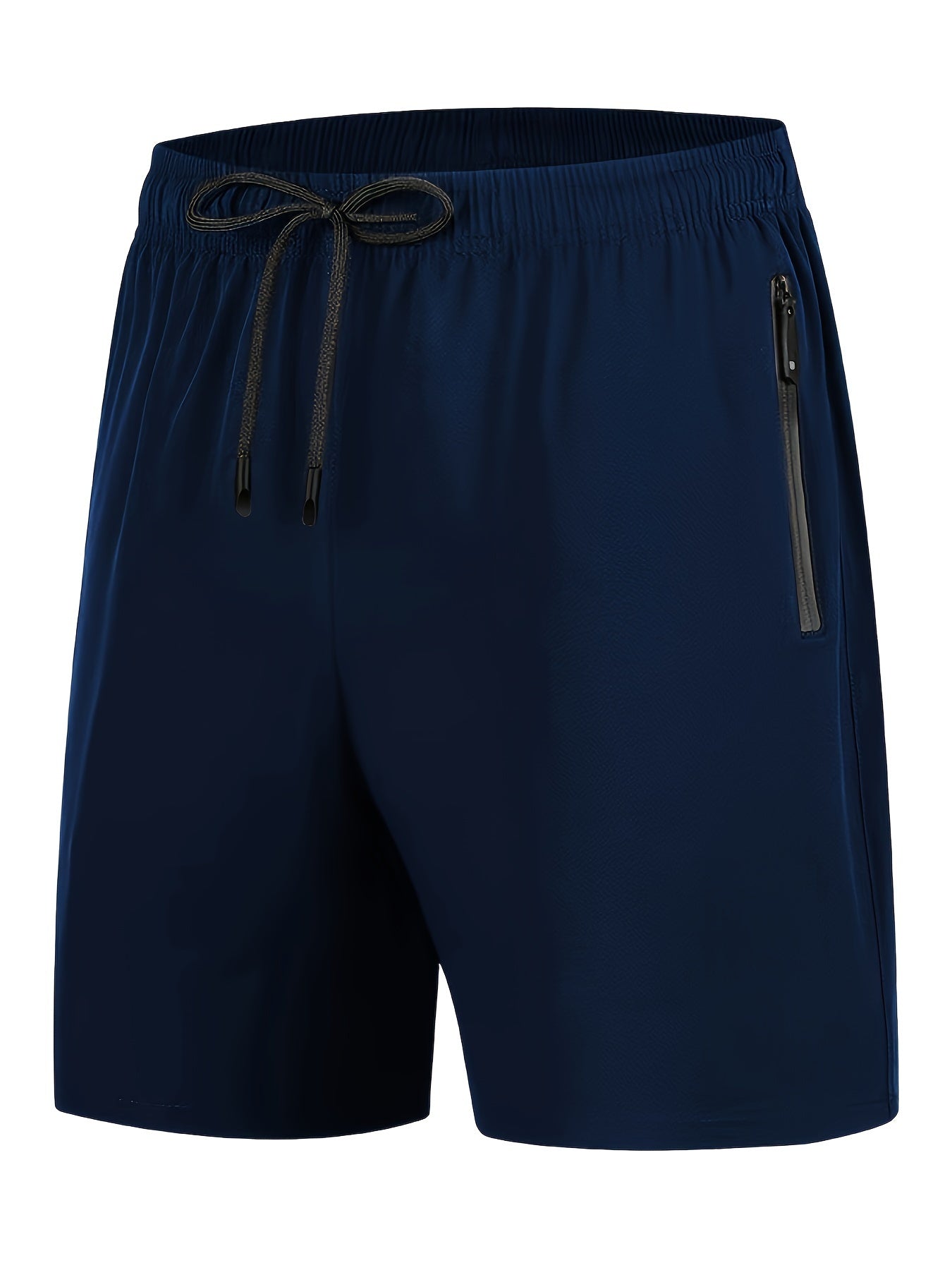 Men's Plus Size Casual Sports Shorts Quick Dry Breathable Stretch Zipper Pockets