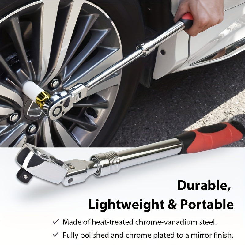 Telescopic Head Ratchet Wrench 1/4 3/8 1/2 Chrome Vanadium Steel Quick Release