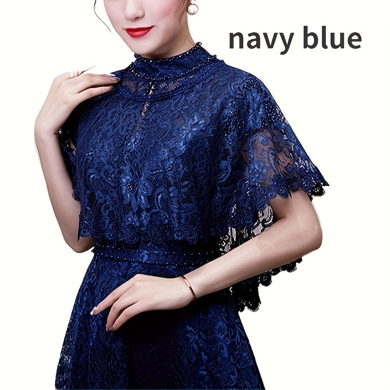 Bridal Lace Shawl Polyester Cape for Wedding Gowns and Special Occasions