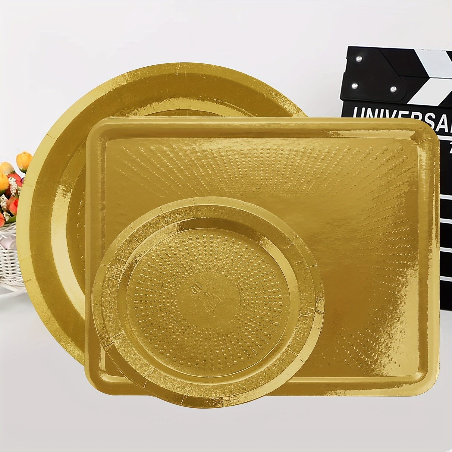 10-Donali Bir Martalik Taqsim Qiladigan Taqsimotlar To'plami, Zarg'aldoq Nuqtalar bilan, Bayramlar va Tadbirlar uchun, Aylana yoki To'rtburchak shaklida