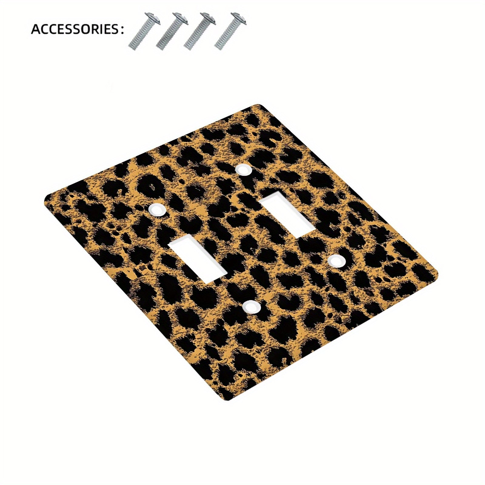 Leopard Print Thermoplastic Light Switch Cover for Indoor Outdoor Use