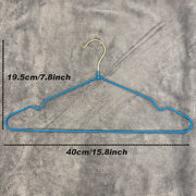 Set of 10 Heavy Duty Non-Slip Metal Clothes Hangers with Grooves for Bedroom Bathroom Dorm