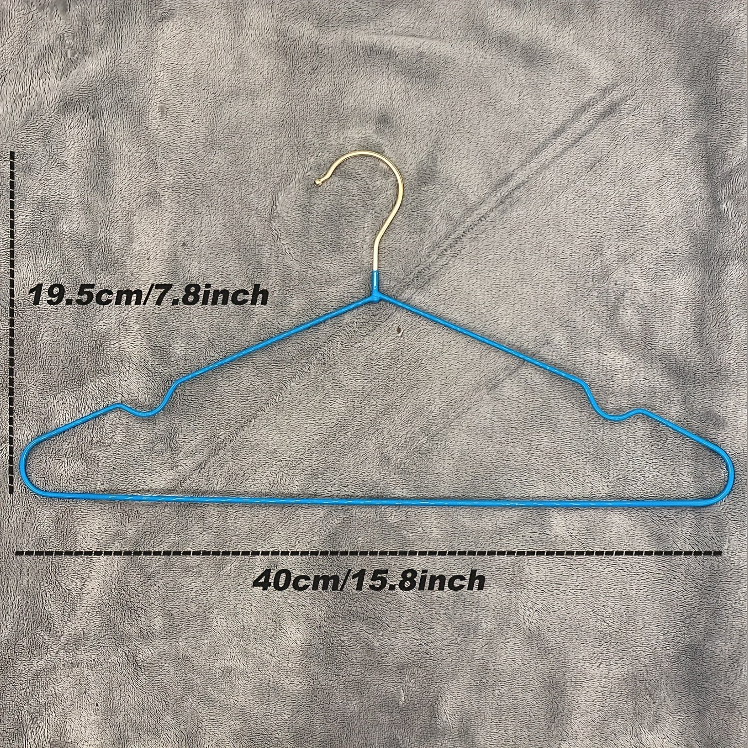 Set of 10 Heavy Duty Non-Slip Metal Clothes Hangers with Grooves for Bedroom Bathroom Dorm