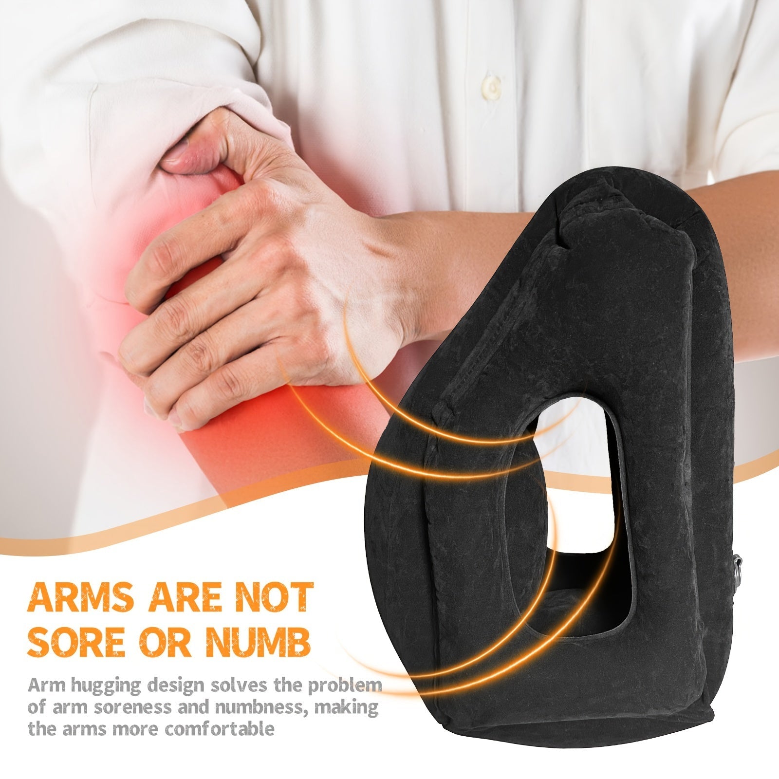 Inflatable Travel Pillow Neck Support for Airplanes Cars Buses Trains Camping