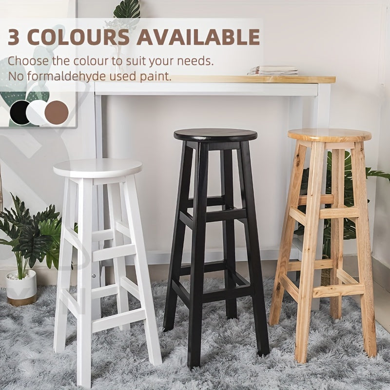 Nordic Style Bar Stool 30cm Height Retro Design for Bars and Cafes