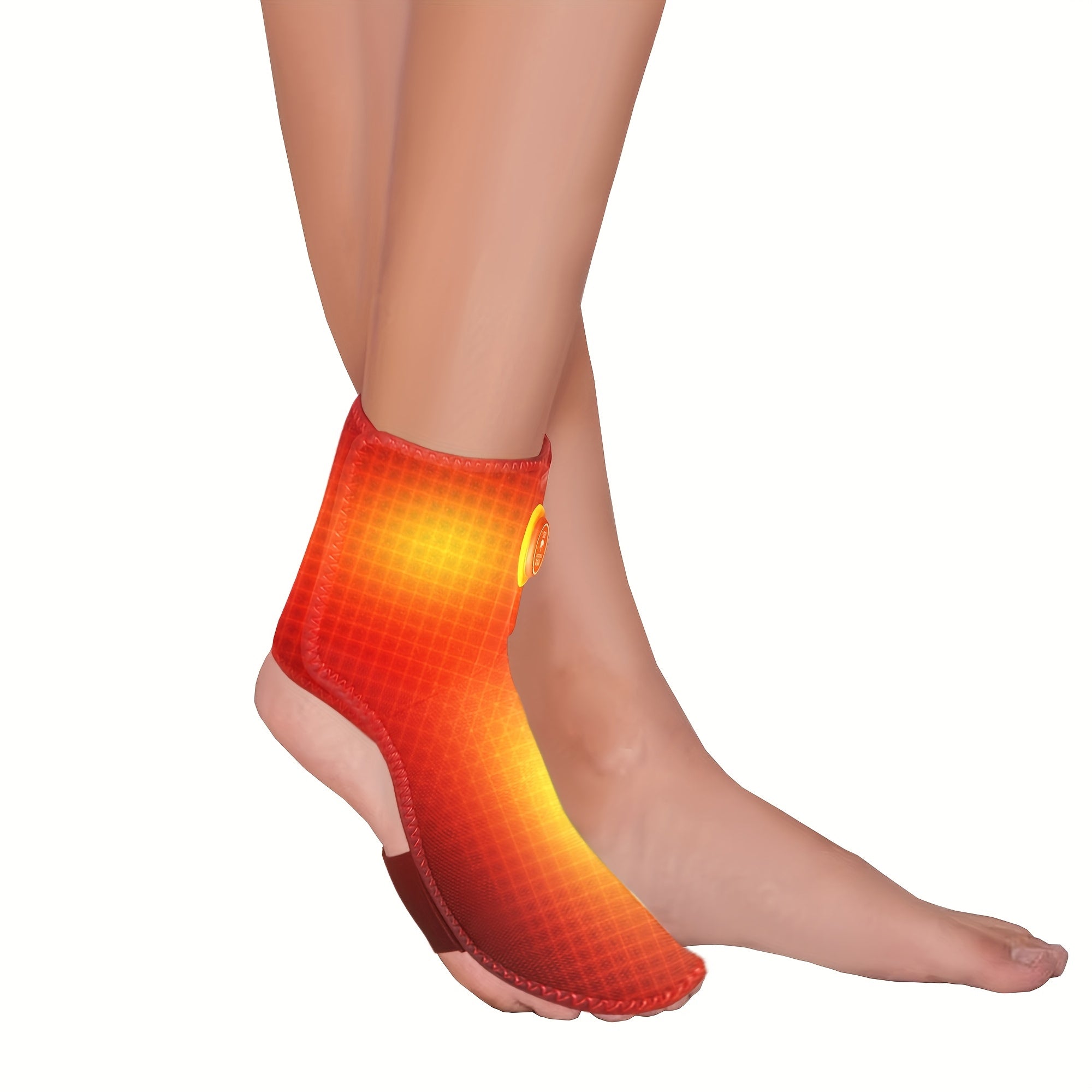 USB Rechargeable Foot Warmer Heat Wrap Portable Hot Compress for Indoor Outdoor Use Black Red