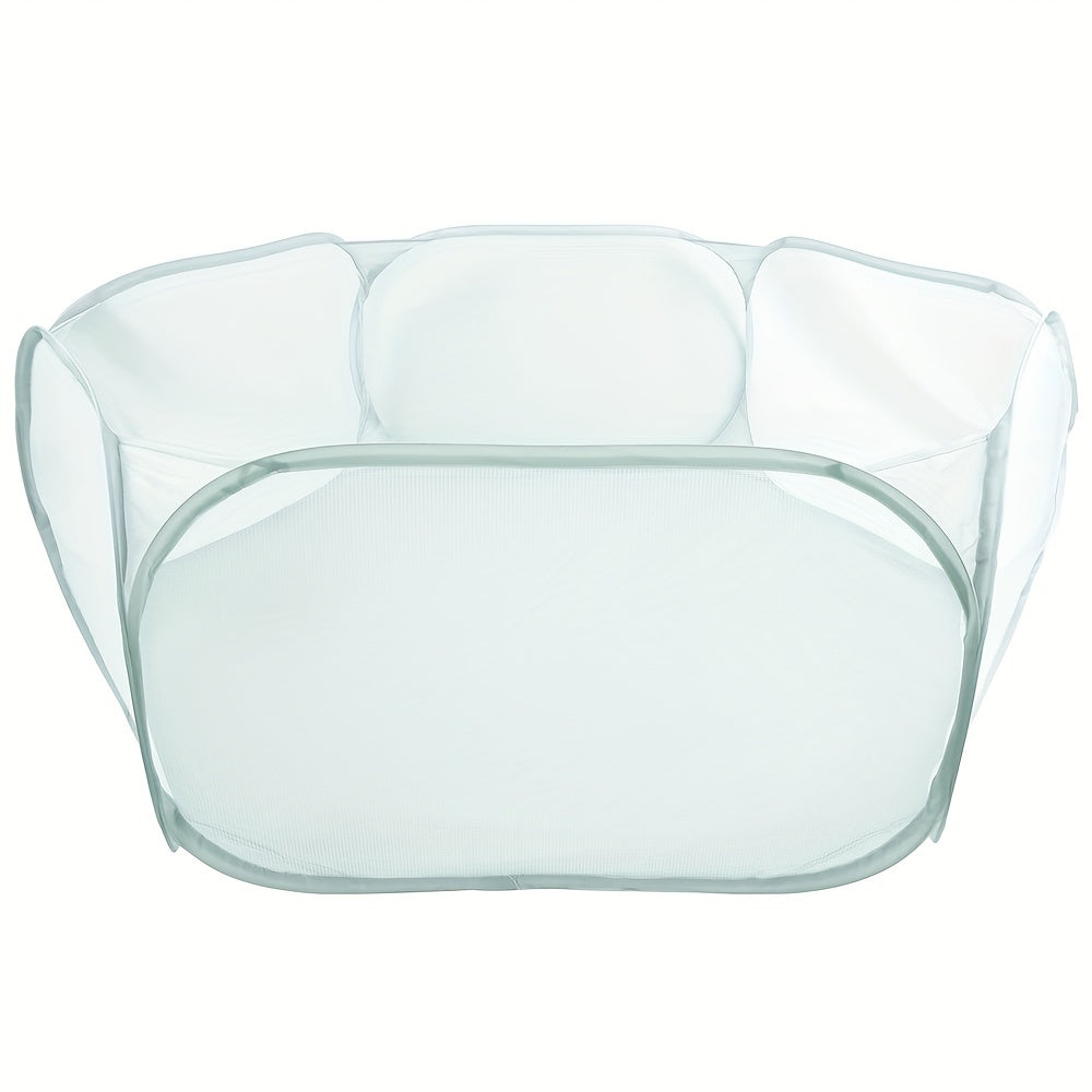 Uy hayvonlari, mushuklar va kichik hayvonlar uchun egiluvchan to'siq bilan portativ o'yin maydoni - xavfsiz va qulay.