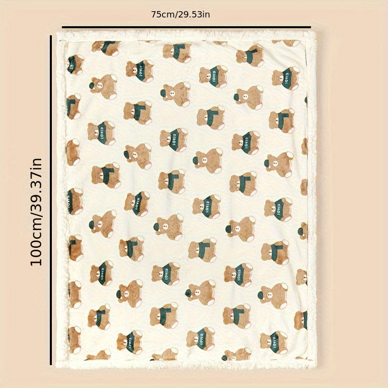 Double Layer Thick Flannel Blanket for Stroller Autumn Winter Gift