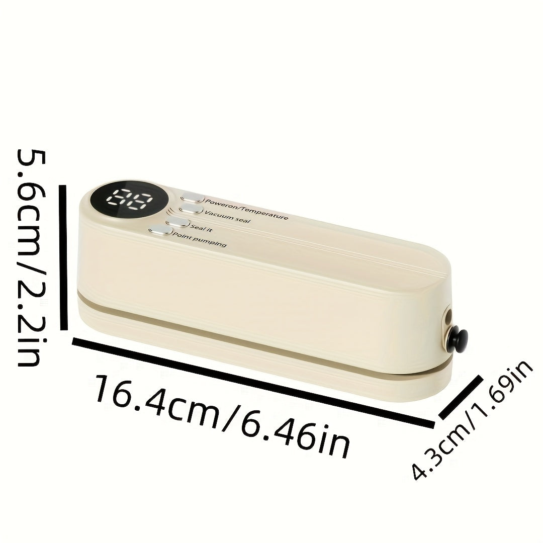 Wireless Portable Vacuum Sealer USB Rechargeable Lithium Battery External Suction Inflation Snack Bag Sealing