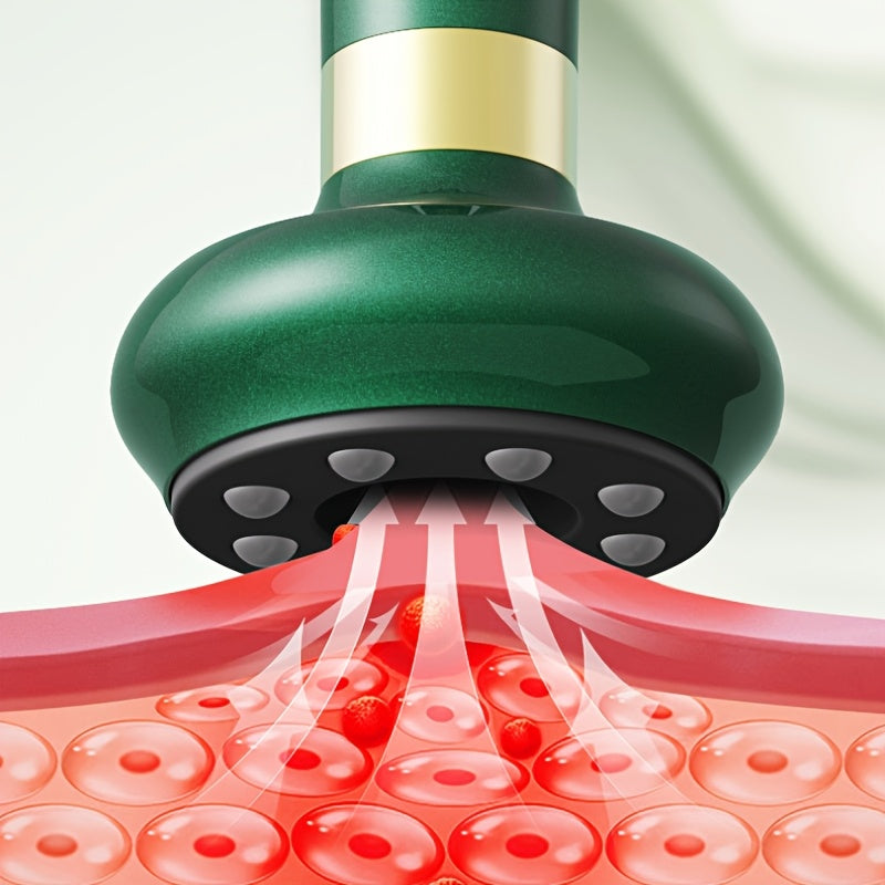 Electric Cupping Massage Device with Adjustable Power Levels and Heating Scraping