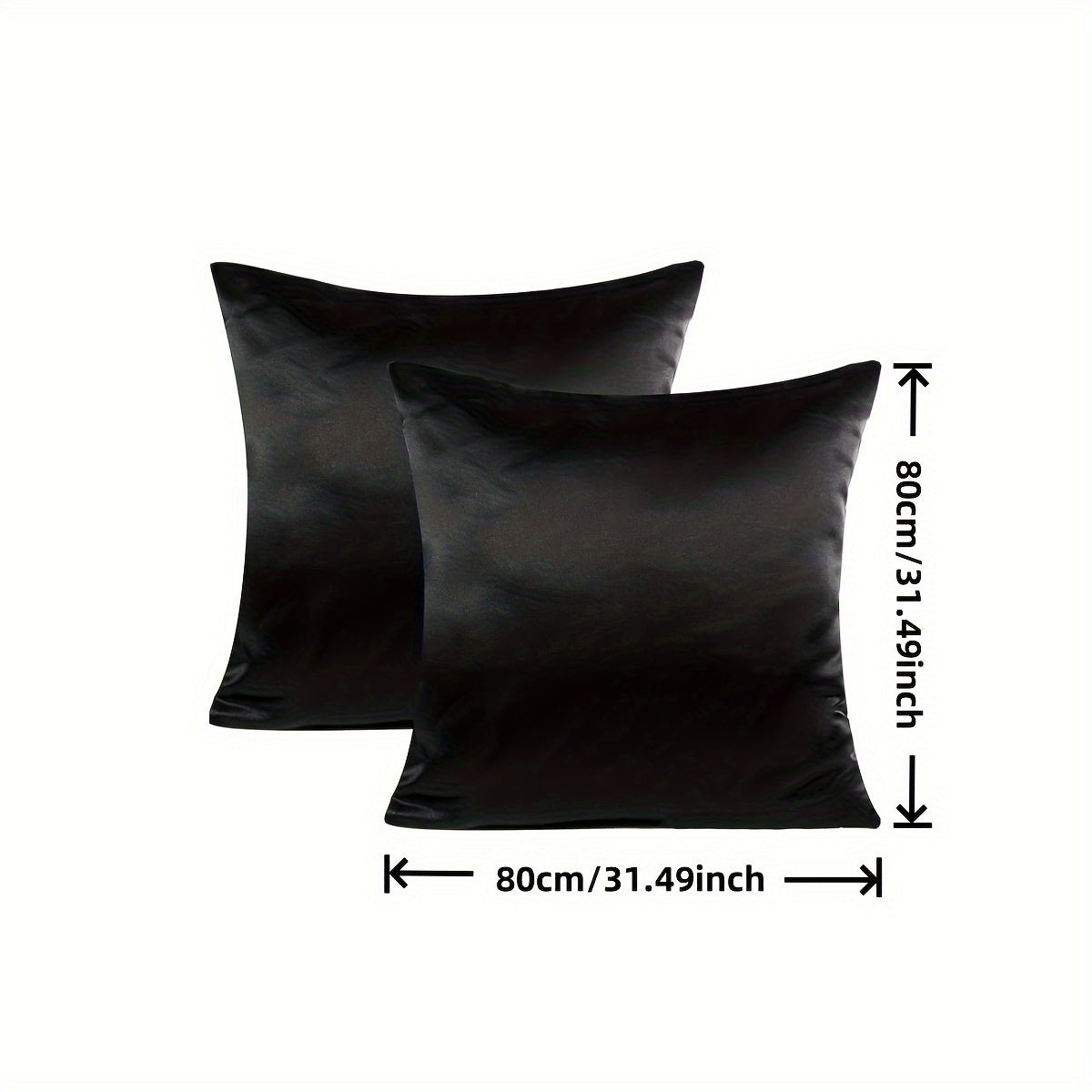 Set of 2 Satin Pillowcases in Multiple Colors Soft Airy Envelope Closure