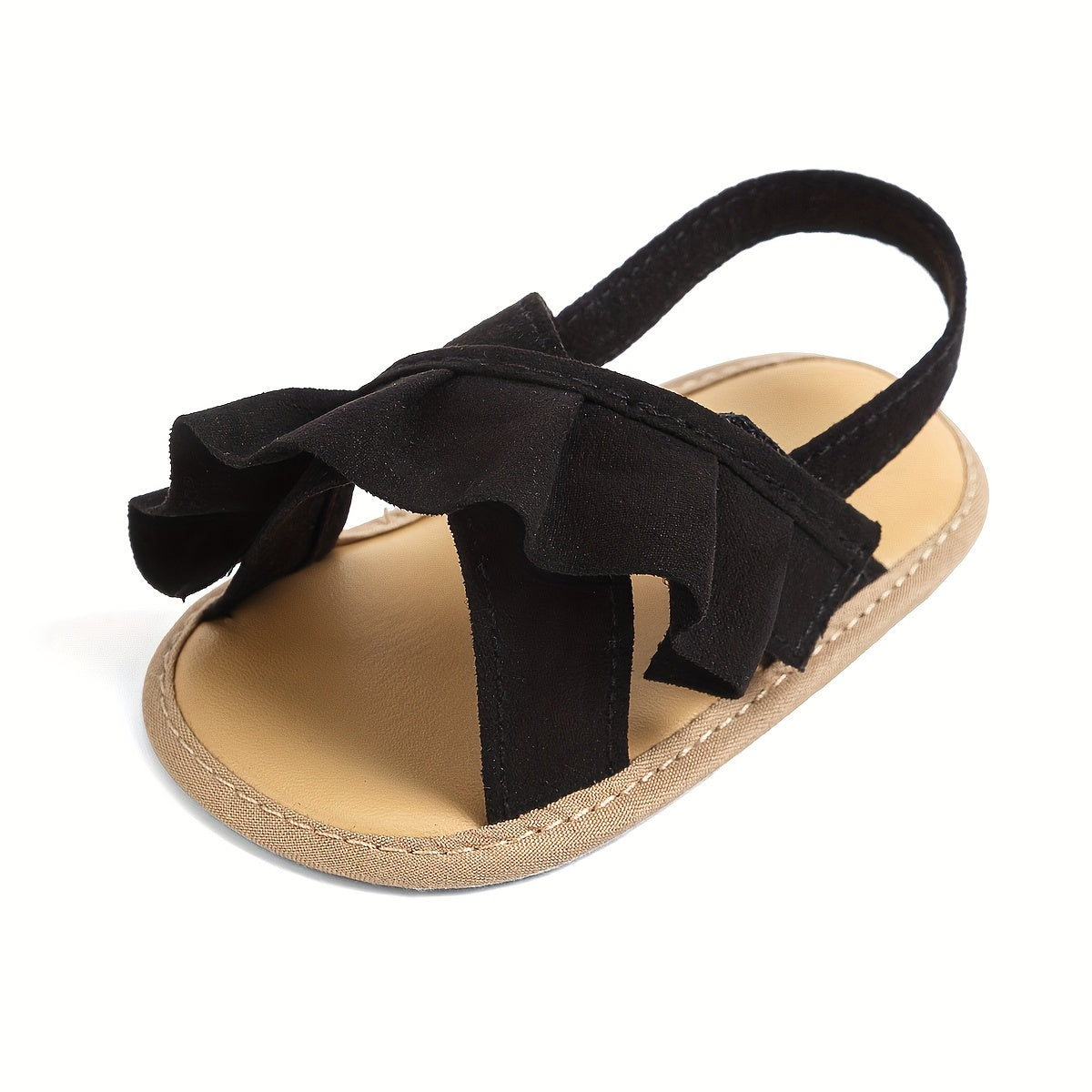 Baby Girl Open Toe Sandals Solid Color Lightweight Breathable Spring Summer Shoes