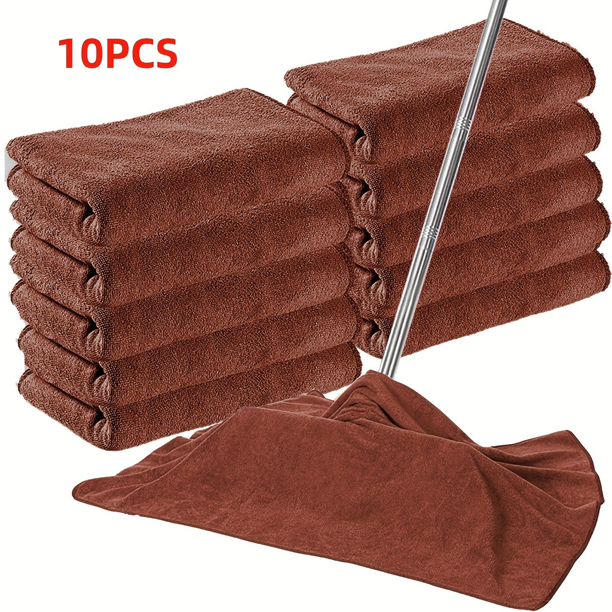 10 Microfiber Cleaning Cloths for Floors Windows Housekeeping Reusable Lint-Free