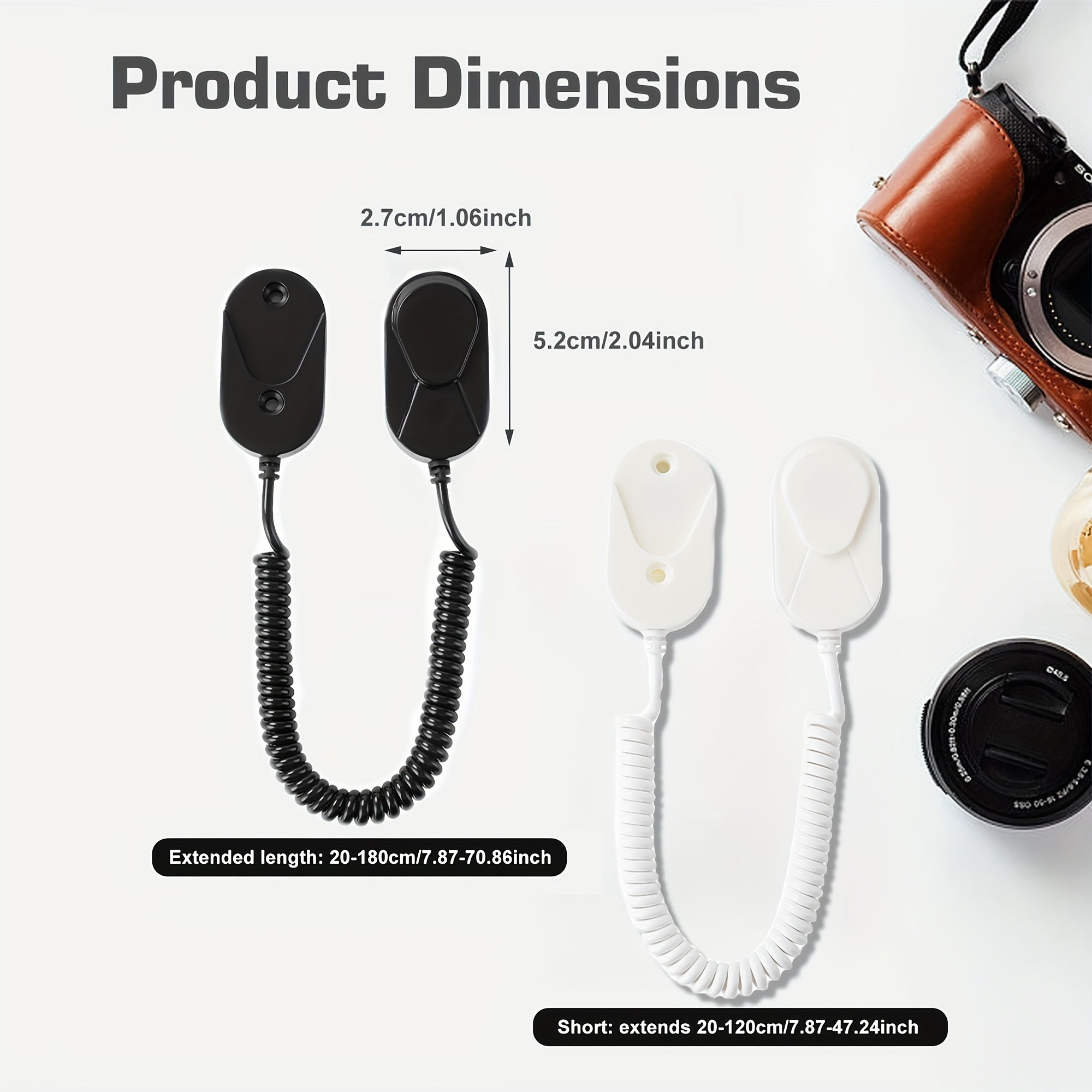 Masofadan boshqarish uchun burilgan ipli xavfsizlik qulfi, TV qutisi pultlari uchun devorga o'rnatiladigan tutqich.