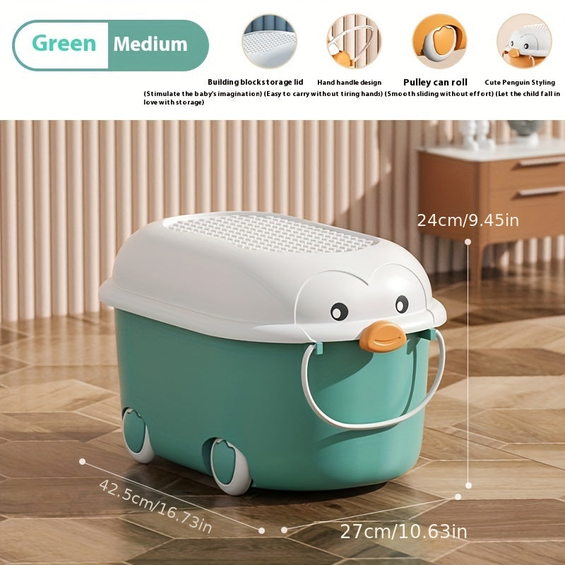 Просторная коробка для хранения игрушек и закусок для детей - прочный пластиковый корпус, различные цвета для организации игрушек и закусок дома