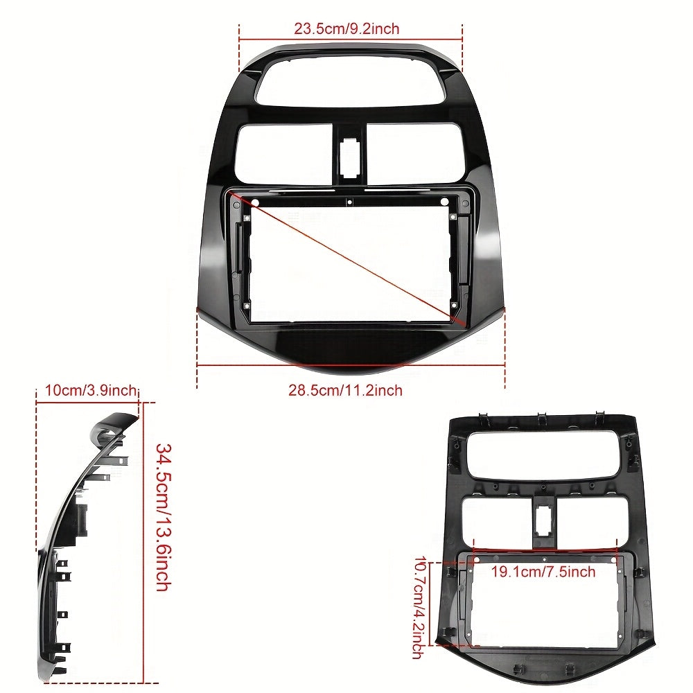Panel de accesorios para tablero de coche negro ABS marco de radio de 9 pulgadas para coches pequeños
