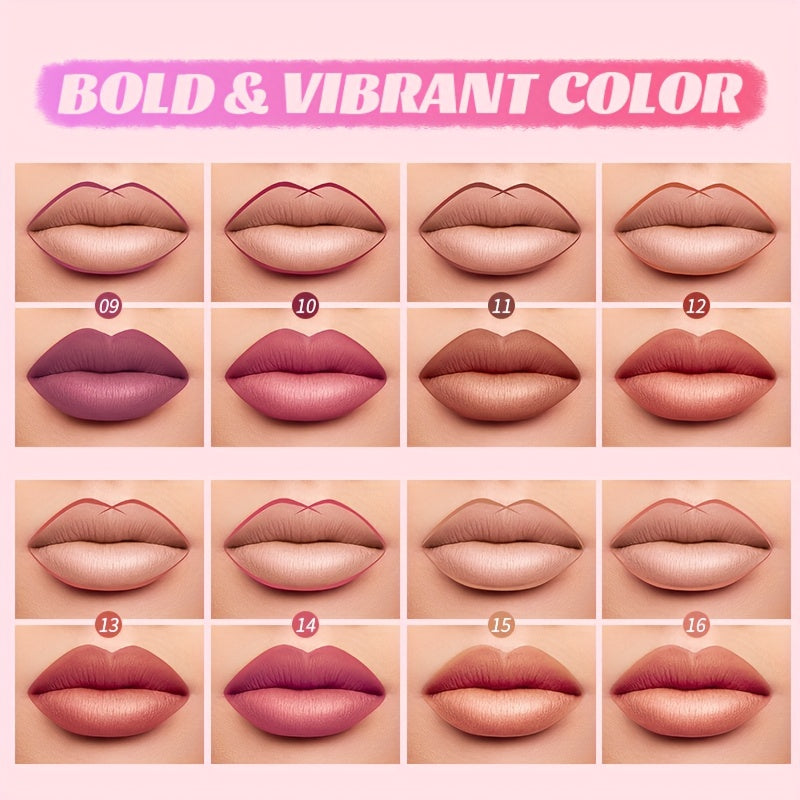 Women Natural Matte Lip Liner Set 8 Colors Waterproof Long-lasting Beauty