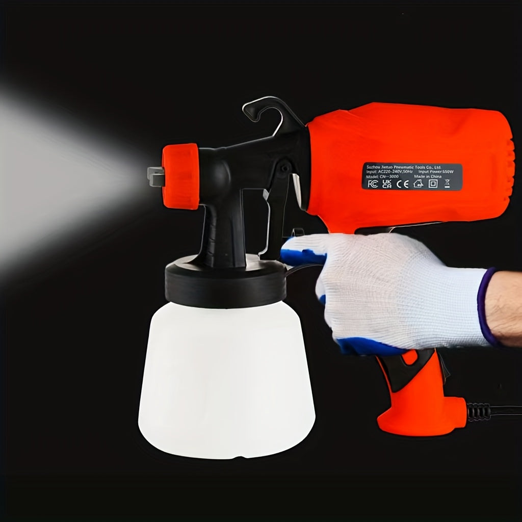 HVLP Spray Gun with 2 Nozzles and 3 Application Patterns for Furniture Walls Doors