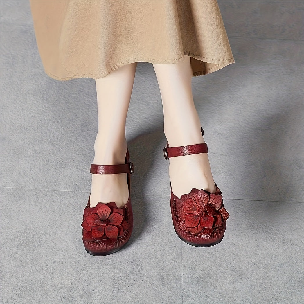 Женские повседневные цветочные сандалии с пряжкой и легким дизайном