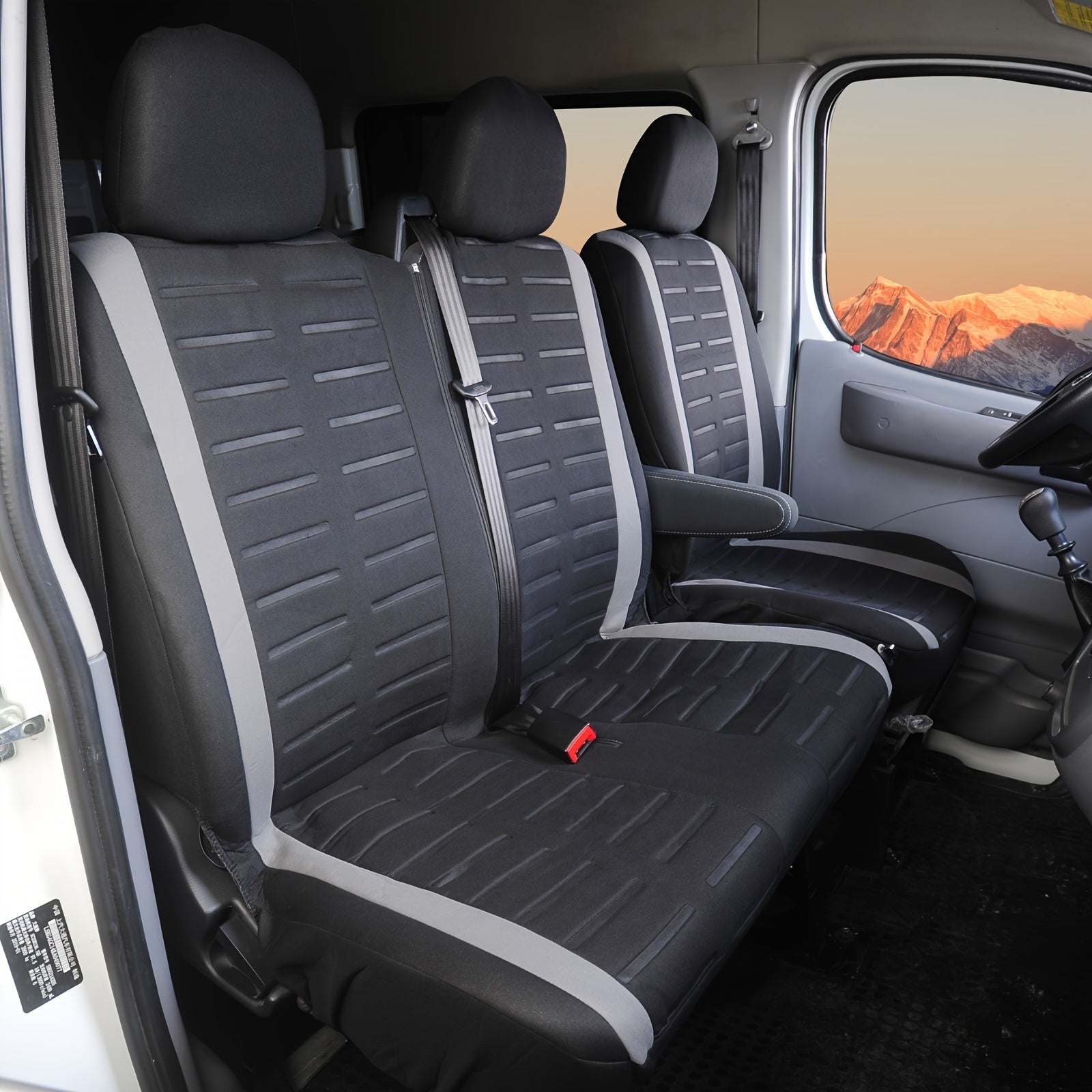 Universal Truck Van Bus Front Seat Cover Waterproof Durable Black