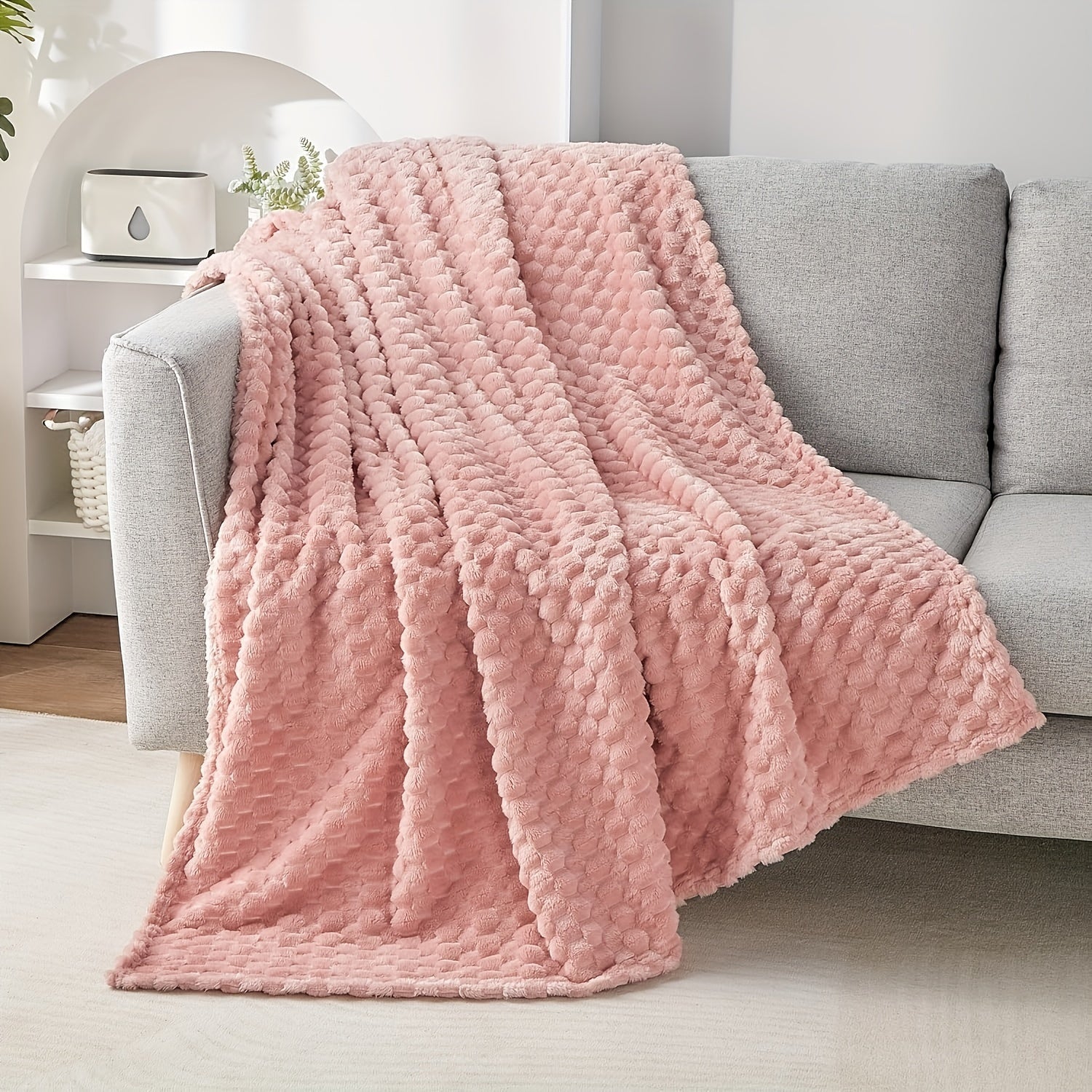 Cozy 3D Fleece Throw Blanket for Couch or Bed Large Plush Sherpa Warm