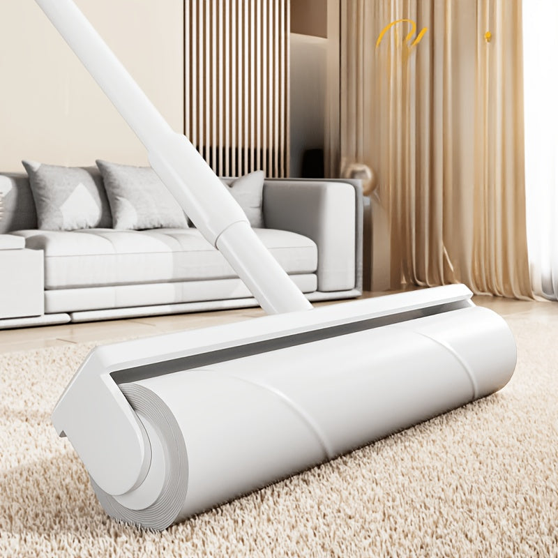 Katta hajmli qayta ishlatiladigan tolalarni tozalash ruloni to'plami, 2 ta rulon va chang qopqog'lari bilan, jun va axlat uchun