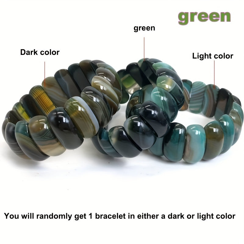 Rang-barang chiziqli Botsvona agate bejirimli taqilishi 10x25mm tabiiy agate zargarlik buyumlari kundalik kiyim uchun