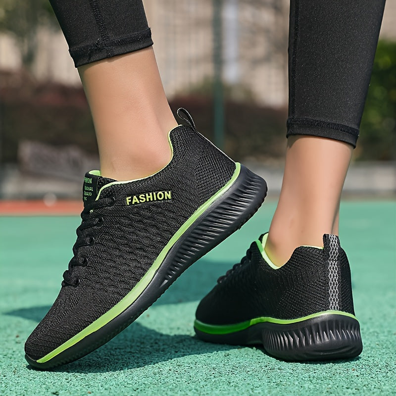 Women's Breathable Lace-Up Casual Sneakers with Soft Sole and Platform