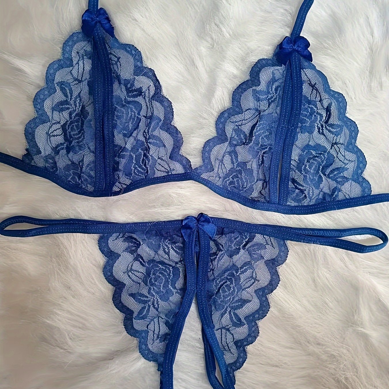 Conjunto de lencería de tul para mujer con pantalones con abertura seductora