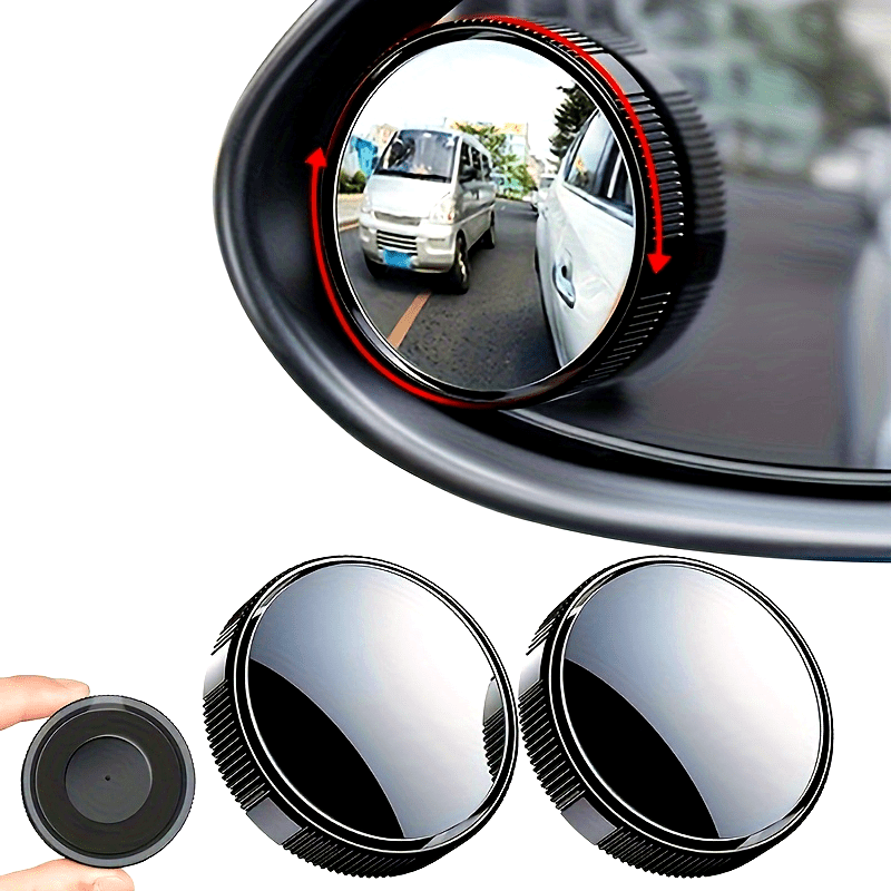 Espejo ciego para coche, espejo convexo de 360° con ángulo amplio, vista trasera, seguro, fácil de instalar