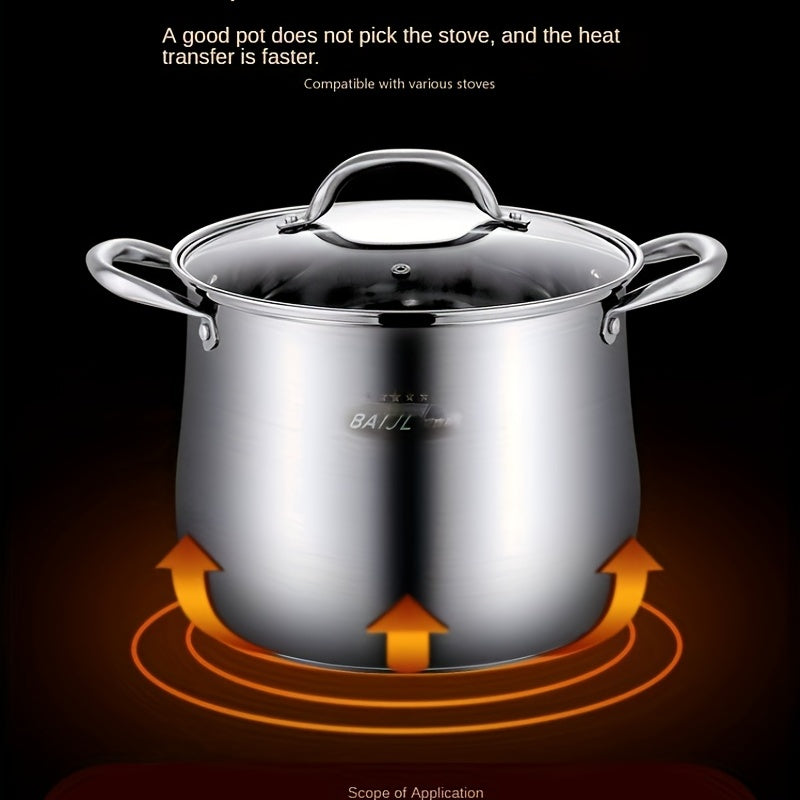 Stainless Steel Steamer Pot with Lid 9.44 Inch 24cm for Induction Gas Electric Stove