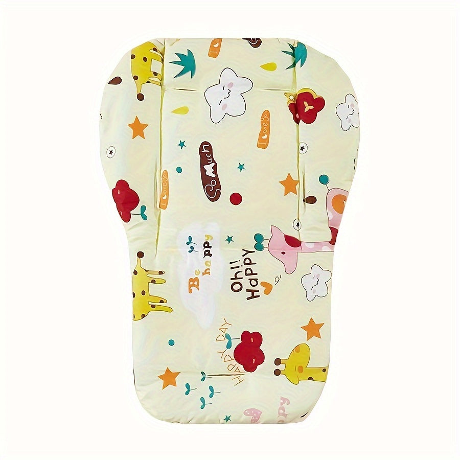 Cartoon Stroller Seat Cushion Soft Cotton Pad for Comfort and Support