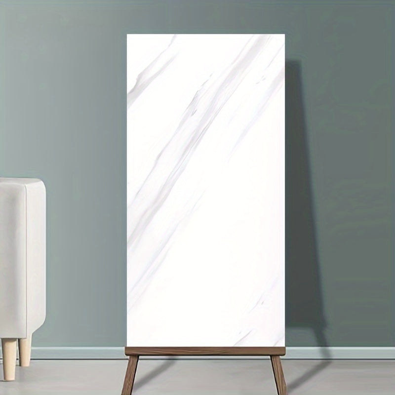 3D Marble Look Self-Adhesive PVC Wall Tiles Glossy Finish Bohemian Style for Home Decor