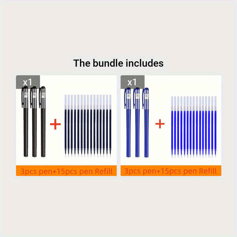 Набор гелевых ручек из 18 штук, черные, синие, красные чернила, шариковые наконечники 0,5 мм для студентов и офиса