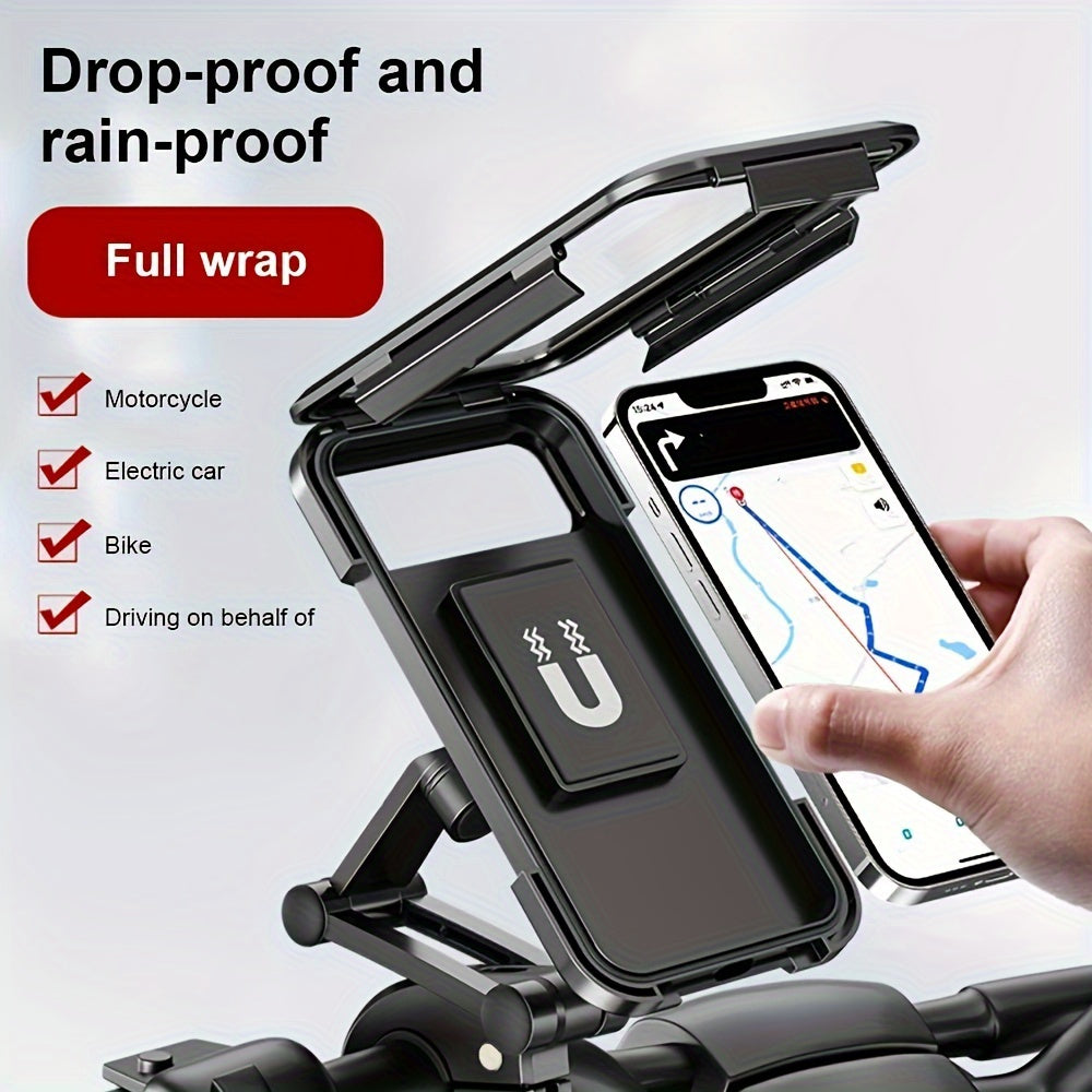 Universal Waterproof Shockproof Motorcycle Bicycle Phone Holder GPS Mount