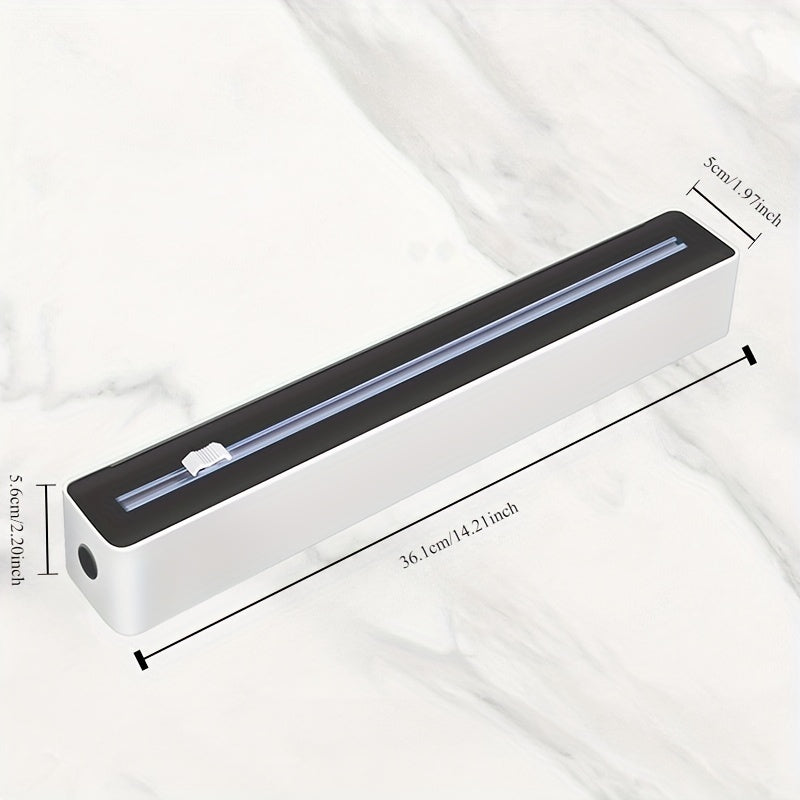 Adjustable Magnetic Kitchen Wrap Dispenser Wall Mount Cutter for Cling Film Foil