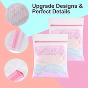 Mesh Laundry Bags Set of 4 for Underwear Toys and Travel Large Medium Small