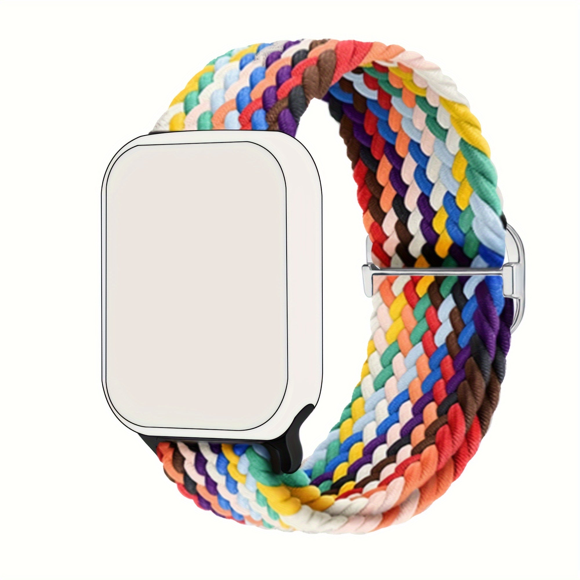 Correa de reloj inteligente trenzada de nylon elástica multicolor para IWatch