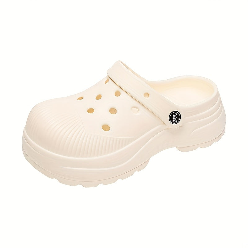 Women's White EVA Clogs Breathable Non-Slip Sandals with Adjustable Strap