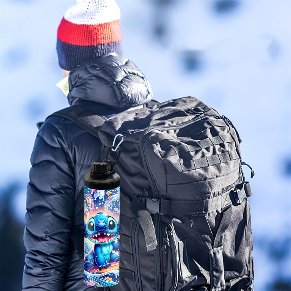 Blue Cartoon Character Stainless Steel Travel Mug for Cold Hot Beverages