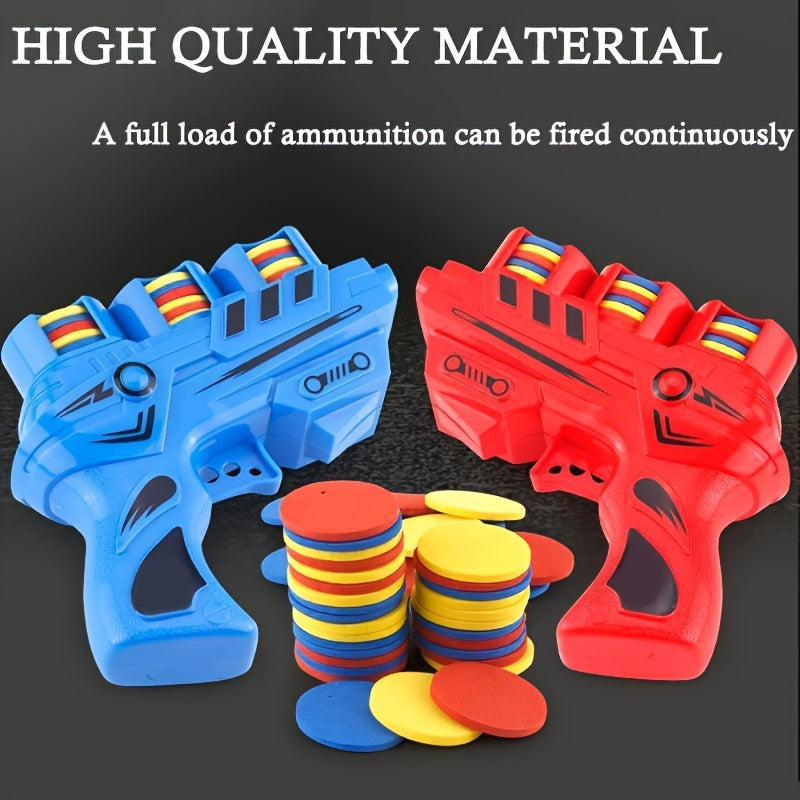 Foam Disk Launcher Toy for Kids Ages 3+ Indoor Outdoor Play Plastic Multicolor