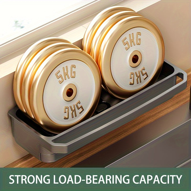 Wall-Mounted Sink Drain Rack with Dish Cloth and Sponge Holder Kitchen Bathroom Storage